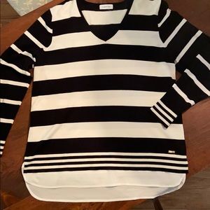 Calvin Klein black and white striped sweater 😍